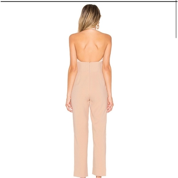 NWT Revolve X Chrissy Teigen Micah Jumpsuit  Neutral Minimalist Size Medium Sexy - Picture 2 of 15